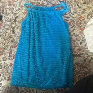 Vintage blue flowy dress(price negotiable)
